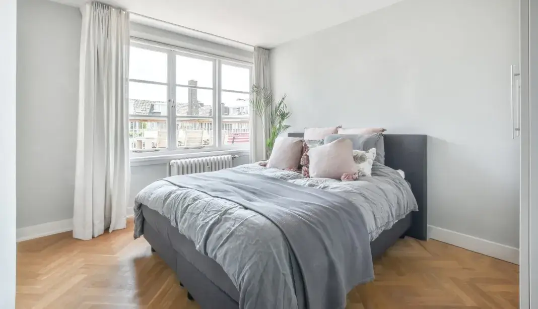 Sparkling clean bedroom after post-construction cleaning in Newington, CT